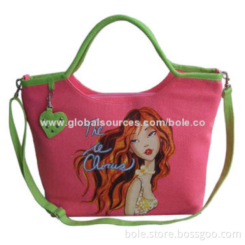 Polyester Shopping Bag with Girls Printing, OEM Orders Welcomed